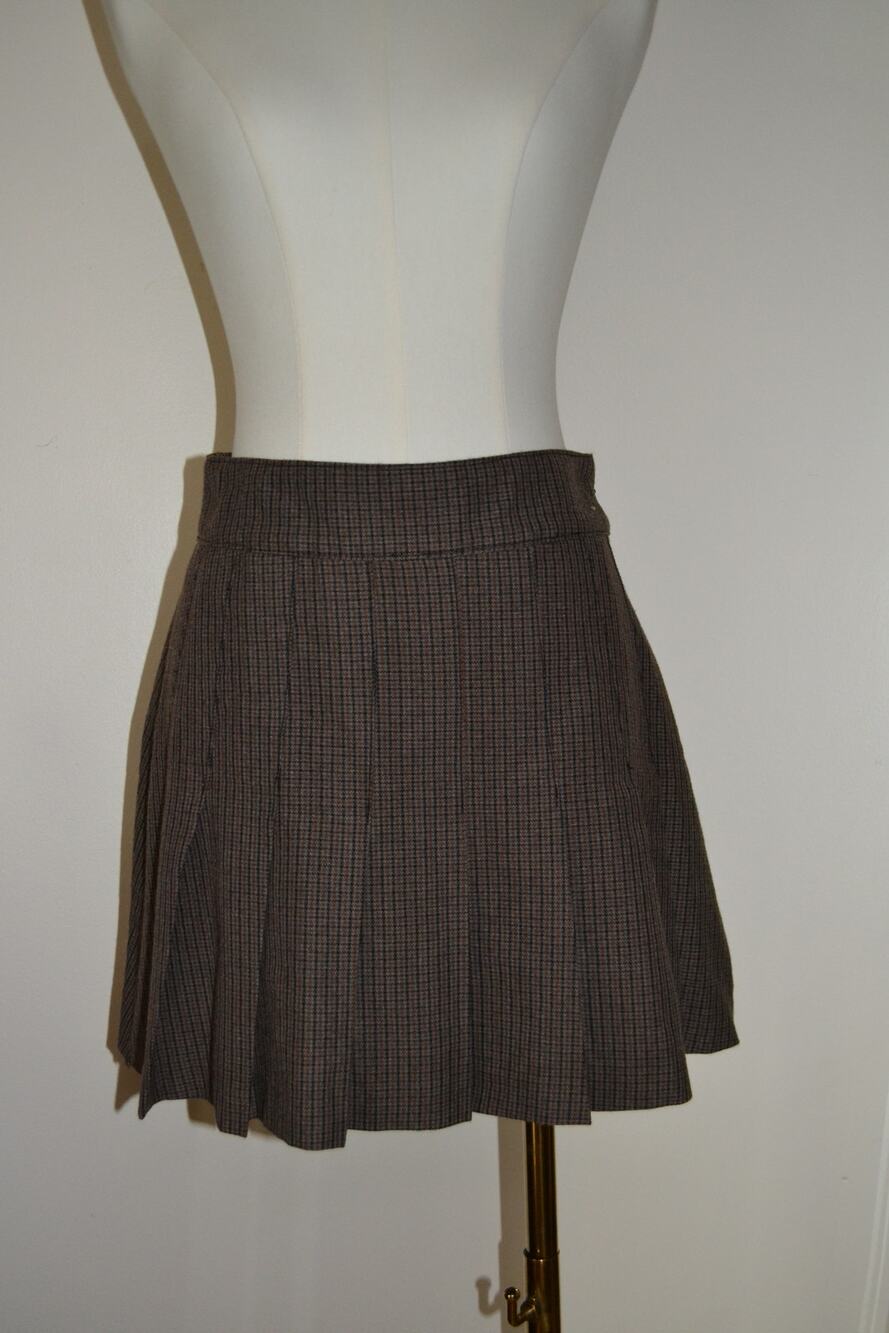 Abercrombie & Fitch Pleated Plaid Clueless Preppy Bratz Dark Academia Mini Skirt